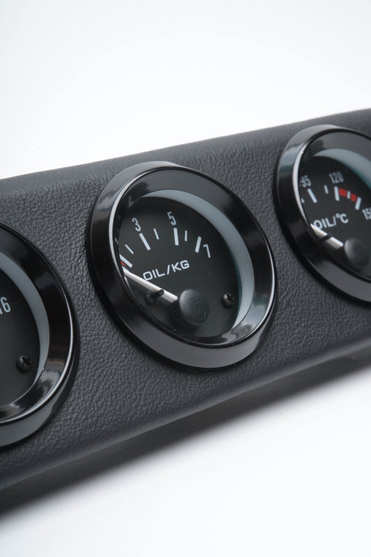 Zusatzinstrumente Halter Mittelkonsole Echtleder 3x52mm inkl. Sensoren